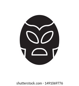 Wrestling mask icon. flat simple pictogram. wrestling sport vector illustration