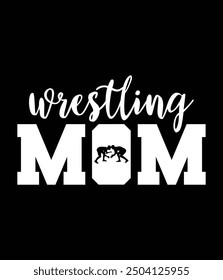 Wrestling Mom Design EPS File.