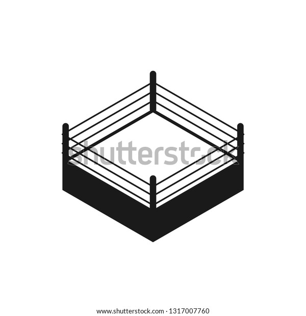 Wrestling Ring Black Icon Clipart Image Stock Vector (Royalty Free ...