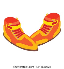 Wrestling shoes icon. Isometric illustration of wrestling shoes vector icon for web