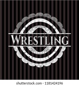 Wrestling silver badge or emblem