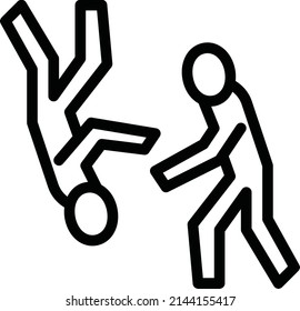 wrestling sport icon vector design flat