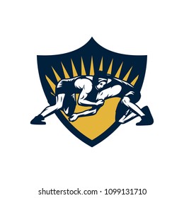 Wrestling Sport Logo