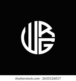 WRG logo WRG icon WRG monogram WRG letter minimalist Circle flat Unique modern abstract logo design.
