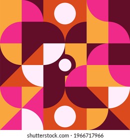 Wriggle Circle Abstract Background With Roses Bucket Color Theme. Suitable for Background, wallpaper, wall decoration, backdrop, ornament, cover, web design, template, book cover, etc.
