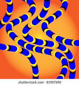 Wriggle Snakes (motion illusion)