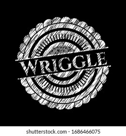 Wriggle written with chalkboard texture. Vector Illustration. Detailed.
