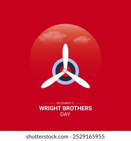 Wright Brothers Day. Wright Brothers ads. Design for banner, poster, and 3D Illustration.