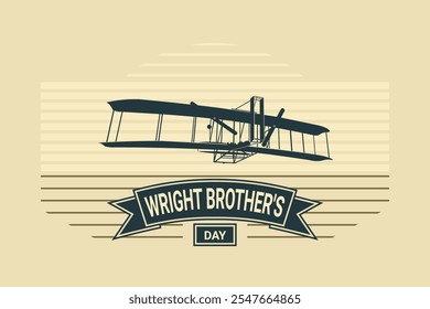 Wright Brothers Day background. Vector illustration.