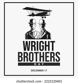 Wright Brothers Day (Día de los Hermanos Británicos Británicos), 17 de diciembre, plantilla