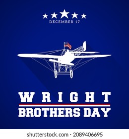 Wright Brothers Day theme poster. Vector illustration. Suitable for Poster, Banners, campaign and greeting card .