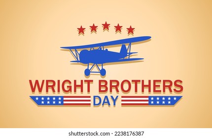 Wright Brothers Day theme. Vector illustration. Suitable for Poster, Banners, background and greeting card.