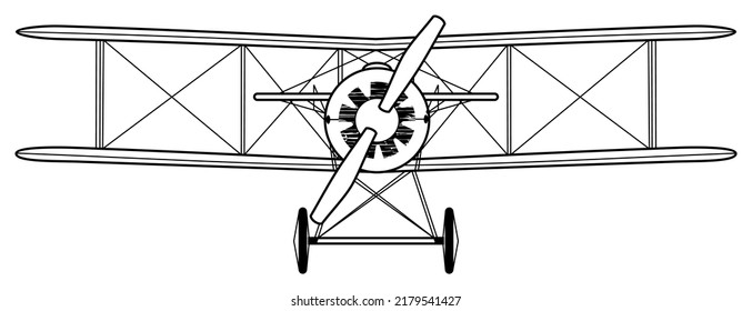 Wright plane vector illustration for logo or other purpose