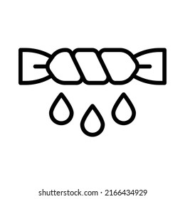 Wring Icon. Line Art Style Design Isolated On White Background