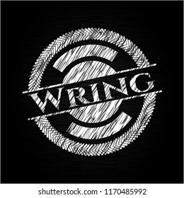 Wring written with chalkboard texture