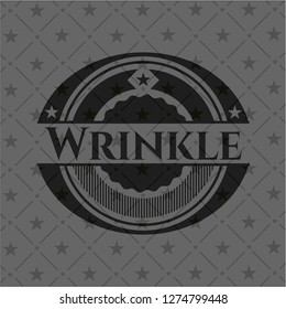 Wrinkle dark icon or emblem
