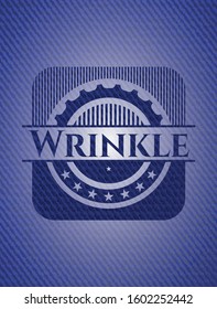 Wrinkle denim background. Vector Illustration. Detailed.
