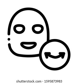 Wrinkle Face Mask Icon Vector. Outline Wrinkle Face Mask Sign. Isolated Contour Symbol Illustration