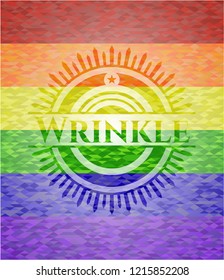 Wrinkle lgbt colors emblem 