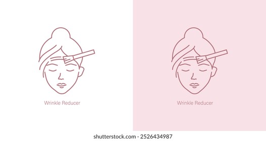 Wrinkle Reduction Skincare Treatment Vector Icon