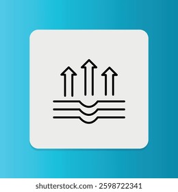 Wrinkle Resistant icon. Editable stroke. Vector illustration.	