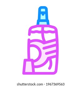 wrinkle smoothing detergent spray color icon vector. wrinkle smoothing detergent spray sign. isolated symbol illustration