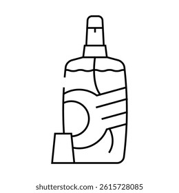 wrinkle smoothing detergent spray line icon vector. wrinkle smoothing detergent spray sign. isolated contour symbol black illustration