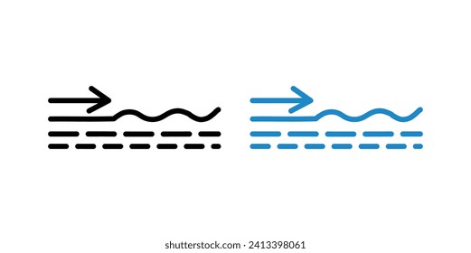 Arruga el conjunto de iconos de suavización. ilustración vectorial