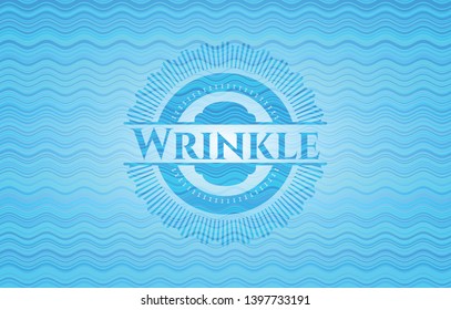 Wrinkle water wave emblem. Vector Illustration. Detailed.