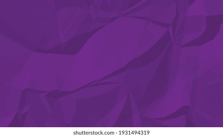 wrinkled crumpled paper in purple color shade