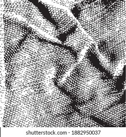 Wrinkled fabric. Background texture, vector illustration.