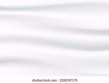 wrinkled fabric design, satin, soft, on white background