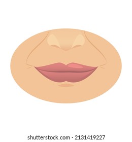 Wrinkled female skin closeup for beauty concept design. Facial rejuvenation and anti-aging therapy in women. Vector illustration