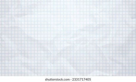 wrinkled paper list with blue cell grid