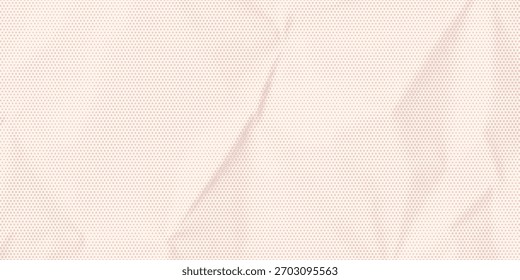 Padrão de textura de papel enrugado com meio-tom rosa. Plano de fundo do vetor de efeito de gradiente de ponto. Impressão de sobreposição na moda.