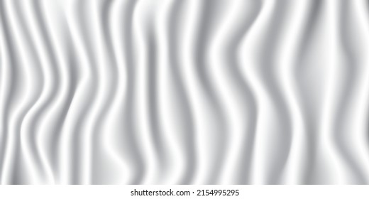 Wrinkled white cloth abstract background vector illustration