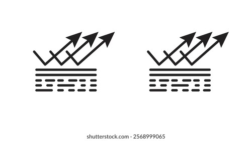 Wrinkles face reflection icon set vector graphics designs