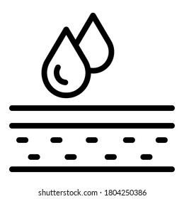 Wrinkles face water drops icon. Outline wrinkles face water drops vector icon for web design isolated on white background
