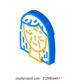 wrinkles of old skin isometric icon vector. wrinkles of old skin sign. isolated symbol illustration