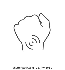 Wrist ache line outline icon