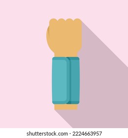 Wrist bandage icon flat vector. Injury accident. Hurt patient