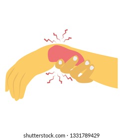 Wrist bleeding flat icon design 