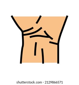 wrist body color icon vector. wrist body sign. isolated symbol illustration