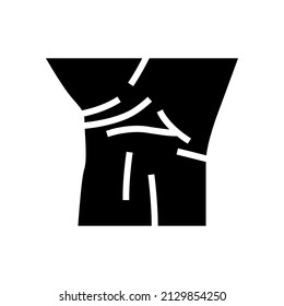 wrist body glyph icon vector. wrist body sign. isolated contour symbol black illustration