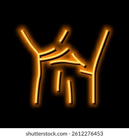 wrist body neon light sign vector. wrist body illustration