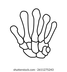wrist bone line icon vector. wrist bone sign. isolated contour symbol black illustration