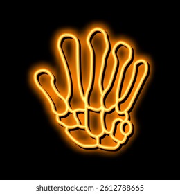 wrist bone neon light sign vector. wrist bone illustration