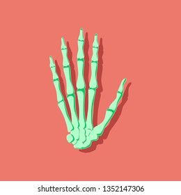 wrist bone paper sticker on stylish background