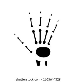 Wrist bone structure line icon, concept sign, outline vector illustration, linear symbol.