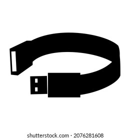 Pulsera de escritura Flash drive iconos simples Iconos del vector Ilustración del vector